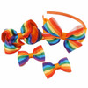 Rainbow Hair Clips Hair Bow for Women Girls Rainbow Hair Accessories Pride Day Hair Accessories TSFJ53 4pcs Headband Set