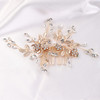 YERTTER Vintage Rhinestones Bride Wedding Hair Accessories for Brides Crystal Floral Leaves Bridal Hair Comb for Women a