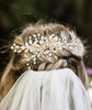 YERTTER Vintage Rhinestones Bride Wedding Hair Accessories for Brides Crystal Floral Leaves Bridal Hair Comb for Women a
