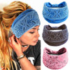 CAKURE Boho Headbands Wide Turban Knotted Head Bands African Head Wraps Yoga Hairbands Hair Scarf Elastic Hair Accessori