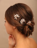Teyglen Simple Rhinestones Crystal Bride Wedding Hair Comb Set Handmade Red Blue Black Crystal Side Hair Combs Bridal Ha
