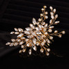 Teyglen Simple Full Rhinestones Bride Wedding Hair Comb Hair Pieces for Bride Bridal Crystal Side Hair Comb Hair Accesso