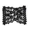 LOVEF Crystal Bow Elastic Double Combs with Plastic Flowers Hair Clips Hair HolderEasy Comb 4pcs
