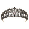 AW BRIDAL Black Tiara Crowns for Women Wedding Tiara for Bride Queen Crown Vintage Princess Headband Hair Accessories fo