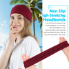 RITOPER 10 Pack Headbands for Women Wide Non Slip Headbands for Workout Yoga Running Fitness Super Soft Thick Elastic He