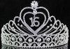 Janefashions Sweet Sixteen 16 Years Old 16th Birthday Party Clear White Austrian Rhinestone Crystal Metal Tiara Crown Wi