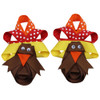 juDanzy Thanksgiving Turkey Hair Bow Clips 2 pack