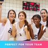 Volleyball Scrunchies Velvet Hair Ties Headband Accessory Set of 4 White
