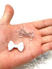 Tara Girls Self Hinge Plastic Mini Bow Hair Barrettes White Clear 20 Pcs by Tara