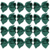 4 Inch Boutique Girls Hair Bows Hair Clips for Girls Toddlers 12 Pcs Solid Color Forest Green