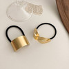 4 PCS Metal Circle Ponytail Hair Cuff Elastic Hair Ties for Women Girls Gold Hair Accessories Ponytail Holder Hair Rope