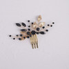 YERTTER Wedding Black Crystal Leaf Bridal Hair Comb Clip Leaves Wedding Hair Accessories for Bride Bridesmaid Flower Gir