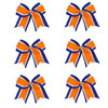8 Inch 3 Colors 3 Layers 6 Pcs Cheerleader Bows Jumbo Cheerleading Bows Hair Elastic Hair Tie for High School College Ro
