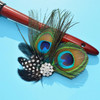 Peacock Feather Hair Clip Vintage Feather Fascinator Crystals Hairpin for Women Girls Beautiful Peacock Hair Accessories