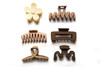 6Pcs Hair Claw Clips for Women Flower Hair Claw Clip Strong Fixation Claw Medium Fashion Square Hairclips Cute Styling C