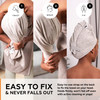 Super Absorbent Quick Dry NoFrizz Soft Microfiber Hair Towel Wrap for Curly Coily or Tight Hair with Robust Elastic Stra