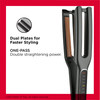 Revlon Double Straight Copper Ceramic Dual Plate Hair Straightener Faster Styling and Reduced Damage