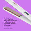 Conair Double Ceramic Flat Iron 1Inch Flat Iron 5 Digital Temp Settings Up to 410F ExtraLong Plates For All Hair Types a