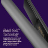 HOT TOOLS Black Gold Ionic 1 14 Inch Flat Iron Use as Straightener for Sleek Straight Hair or Use Rounded Edges for Shin