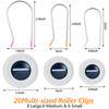 20 Pieces Assorted Hot Roller Clips Replacements Fits Most Sized Rollers Curlers Large Medium Small