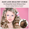 ZILAMPU No Heat Curling Rod Headband for Women and Girls Overnight Velour Hair Roller Wrap for Long Curls Leopard Print