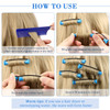 48 Pieces Hair Perm Rods Short Cold Wave Rods Plastic Perming Irons Hair Curling Rollers Curlers with Steel Pintail Comb