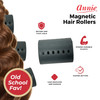 Annie Magnetic Hair Rollers 2 Inch 12 Count Gray Curlers for Smooth Curls Waves Easy Dry or Damp Sets Secure Comfortable