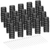 Willbond 20 Pcs Vintage Hair Rollers 25 x 07 Small Brush Rollers with Picks Black Wire Mesh Curlers Flexible Locking Pin