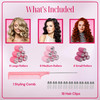Thermal Rollers for Hair 37pc Set 18 SelfGrip Hair Rollers with 18 Clips and Styling Comb Aluminum Thermal Hair Rollers