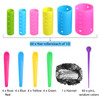 141 Pieces Hair Rollers Set Include 60 Plastic Hair Rollers Multicolor6 Size
