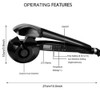 Hann Hair Curler LCD Pro Salon Automatic Ceramic Roller Wave Machine Styler Black 1 Count Pack of 1