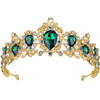Didder Baroque Vintage Rhinestone Tiara, Green Royal Crystal Tiaras for Women Gold Princess Crown Tiaras for Girls Bridal Hair Accessories for Weddin online at globaldelivered