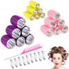37 Pcs Aluminum Thermal Hair Rollers Set 3 Sizes Self Grip Hair Rollers 18 Pcs Duckbill Clips Comb Hairdressing Styling