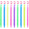 WILLBOND 40 Pieces Hair Perm Rod Spiral Plastic Long Barber Hairdressing Styling Curling Perm Rod Hair Rollers Salon Too
