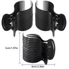 Hot Roller Clips Hair Curler Claw Clips Replacement for Women Girls Hair Section Styling 12 Pieces Black
