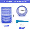 Hair Rollers 12 Pack Hair Curler Large Hair Rollers for Women Self Grip Hair Roller with Clips Blue