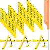 48 Pieces Hair Perm Rods Short Cold Wave Rods Plastic Perming Irons Hair Curling Rollers Curlers with Steel Pintail Comb