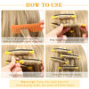 48 Pieces Hair Perm Rods Short Cold Wave Rods Plastic Perming Irons Hair Curling Rollers Curlers with Steel Pintail Comb