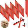 48 Pieces Hair Perm Rods Short Cold Wave Rods Plastic Perming Irons Hair Curling Rollers Curlers with Steel Pintail Comb