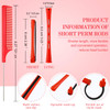 48 Pieces Hair Perm Rods Short Cold Wave Rods Plastic Perming Irons Hair Curling Rollers Curlers with Steel Pintail Comb