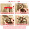 48 Pieces Hair Perm Rods Short Cold Wave Rods Plastic Perming Irons Hair Curling Rollers Curlers with Steel Pintail Comb