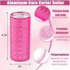 WILLBOND 4 Pcs Long Hair Rollers for Bangs Aluminum Core Curlers Thermal Self Grip Roller for Long and Medium Hair Women