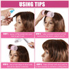 WILLBOND 4 Pcs Long Hair Rollers for Bangs Aluminum Core Curlers Thermal Self Grip Roller for Long and Medium Hair Women