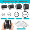 Selizo Hair Curlers 36 Pcs Set with 24Pcs Hair Curlers 4 Sizes and 12 Pcs Hair Clips for Long Medium Short Thick Hair Bl