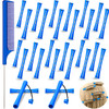 Chuangdi 24 Pcs Hair Perm Rods Plastic Cold Wave Perming Curlers Hair Rollers with Steel Pintail Comb Rat Tail Comb Tool