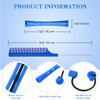 Chuangdi 24 Pcs Hair Perm Rods Plastic Cold Wave Perming Curlers Hair Rollers with Steel Pintail Comb Rat Tail Comb Tool