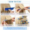 Chuangdi 24 Pcs Hair Perm Rods Plastic Cold Wave Perming Curlers Hair Rollers with Steel Pintail Comb Rat Tail Comb Tool