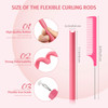 WILLBOND 60 Pieces Flexible Curling Rods Hair Curlers Rollers Twist Flexi No Heat Rods Rollers for Long Short Hair Women