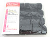 Annie SnapOn Magnetic Hair Rollers XLarge 1 18 Inch with Locking SnapOver Hood Secure Hold No Pins Needed Black 8 Count