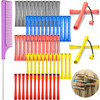 WILLBOND 60 Pieces Hair Perm Rods Set Plastic Cold Wave Perming Rods for Natural Hair Long Short Curling Rollers with Ra